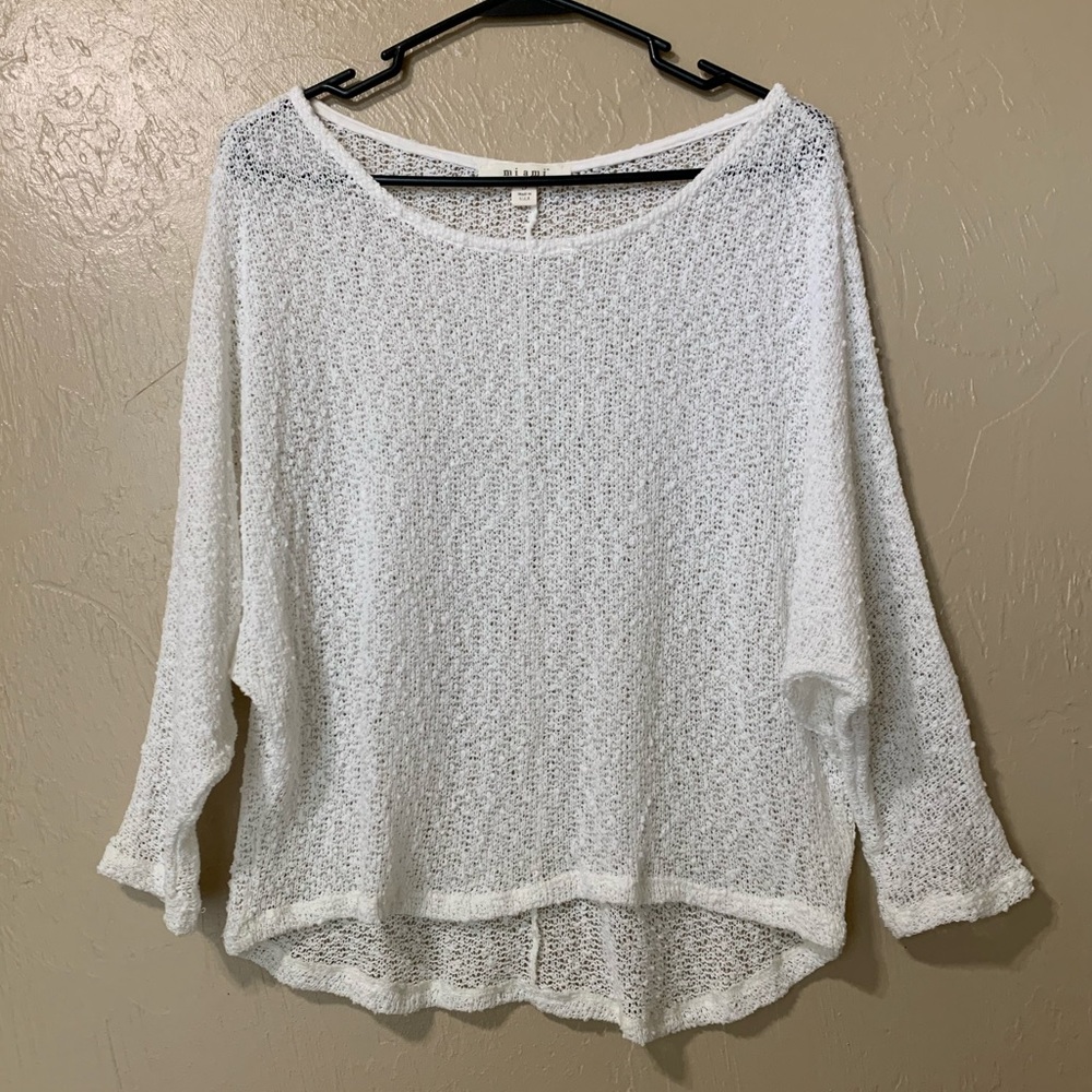 Miami Off-white Textured Sweater